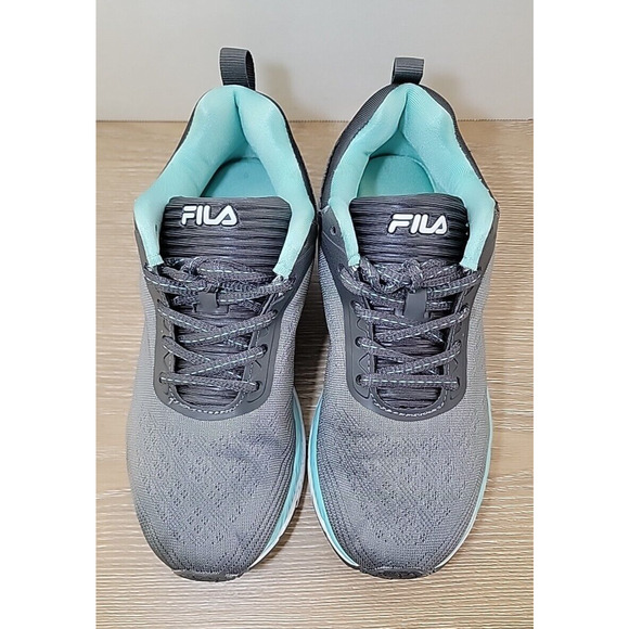 Fila Women's Memory Foam Athletic Running Shoes Grey Mint Size 6 - Picture 1 of 12